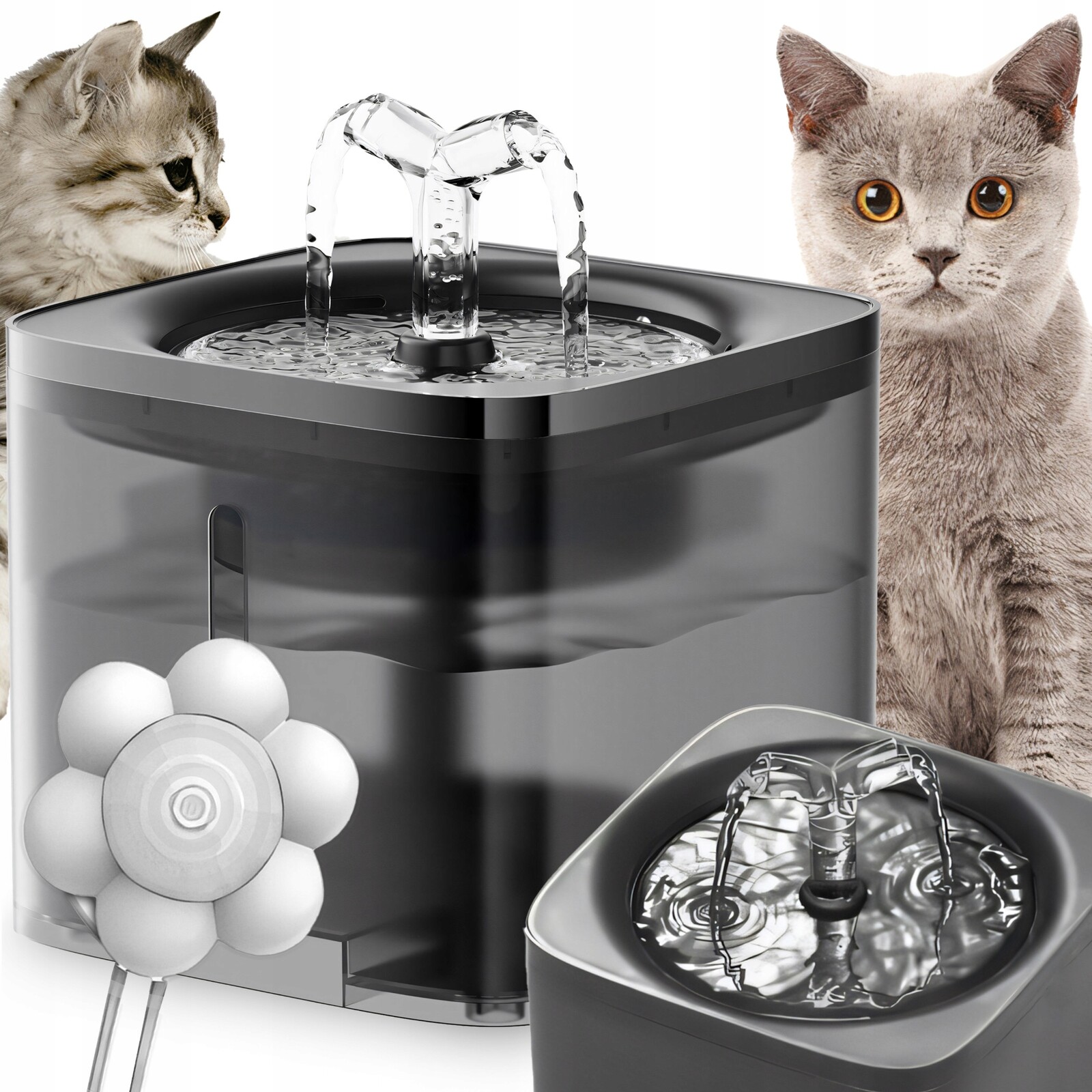 Automatické Krmítko Pro Kočky Psa Fontána Vodní Miska Senzor Pohybu Filtr