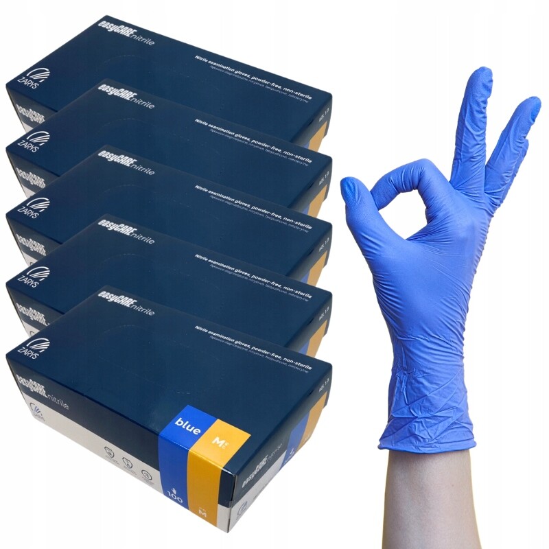 Diagnostické Nitrilové rukavice Easycare modré Zarys vel. M 500ks