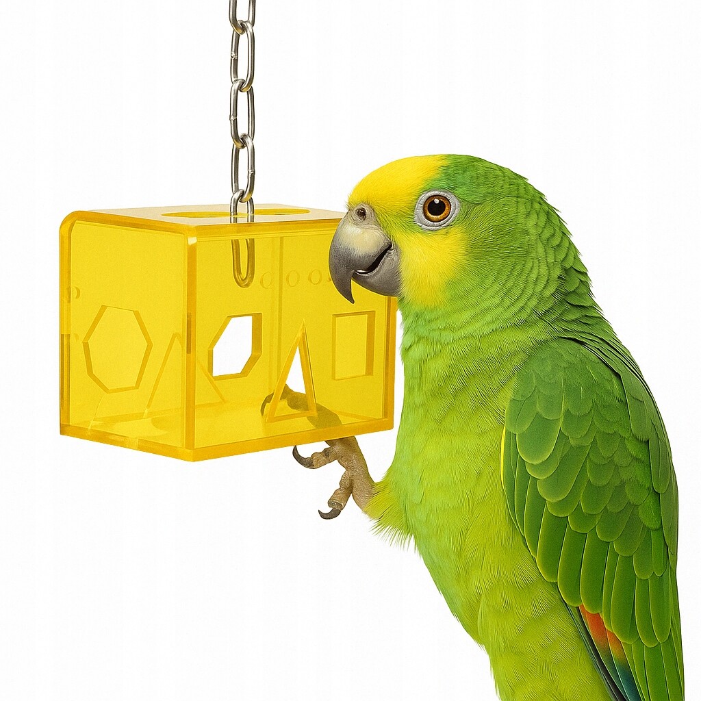 Žíravá krabička – hračka pro všechny papoušky
