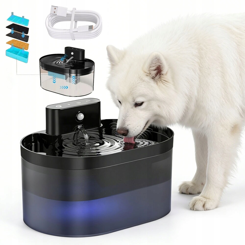 Napáječka Automatická Cirkulace Napáječka Fontána Vodní 2,2 l Kočka Psa Miska
