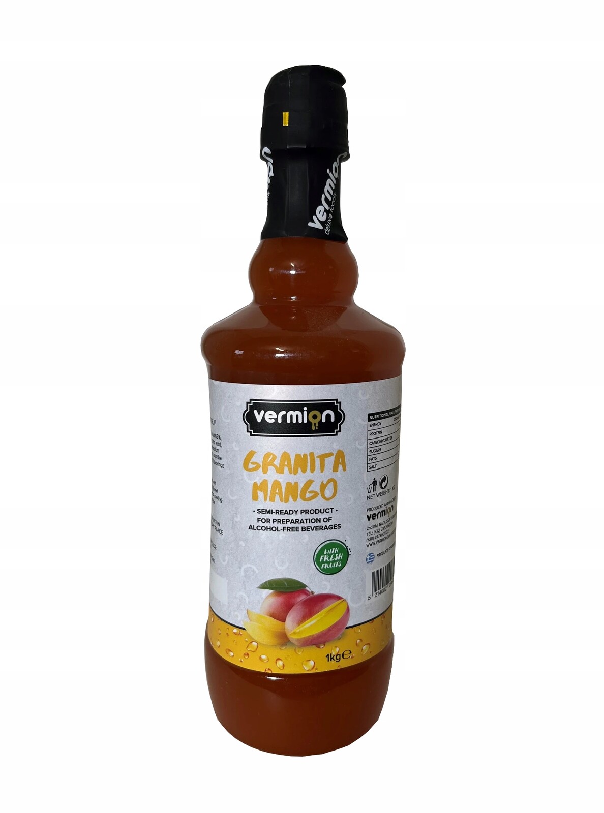 Granita Mango sirupový koncentrát Vermion Deluxe Foods Slush Mango 5 kg