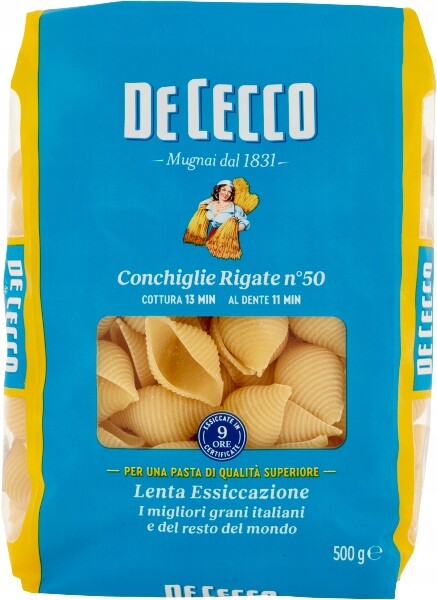 Těstoviny italský mušle Pasta di Semola Conchiglie n. 50 500 g De Cecco
