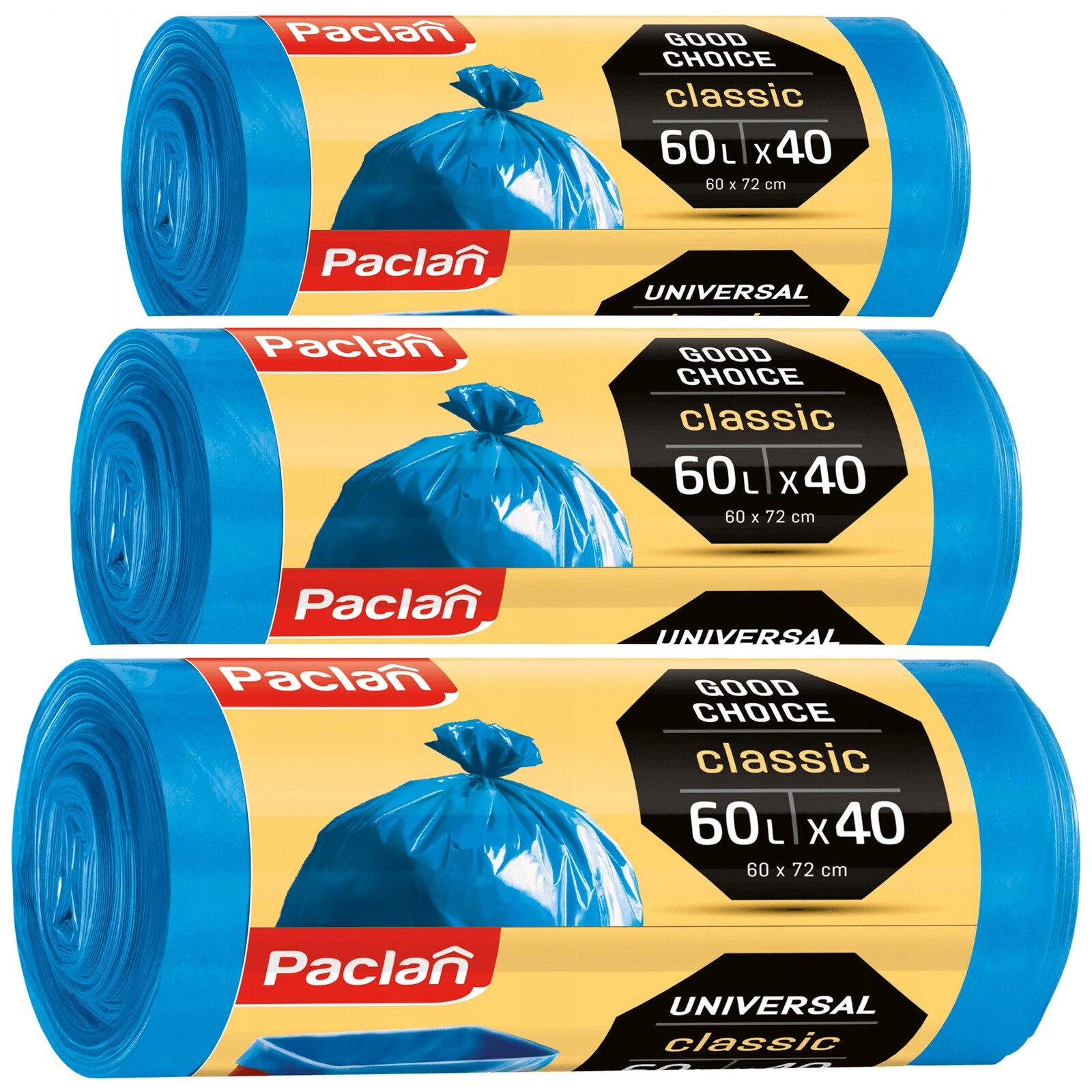 3X Pytle Na Odpadky Classic 60L 40ks 120 Pytlů