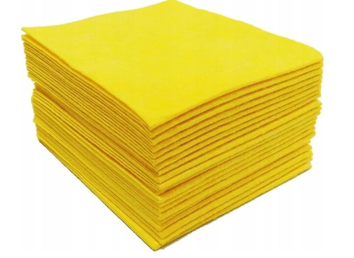 Utěrka 30x30 cm Žlutá, měkké mikrovlákno pro úklid bez šmouh x 50 ks