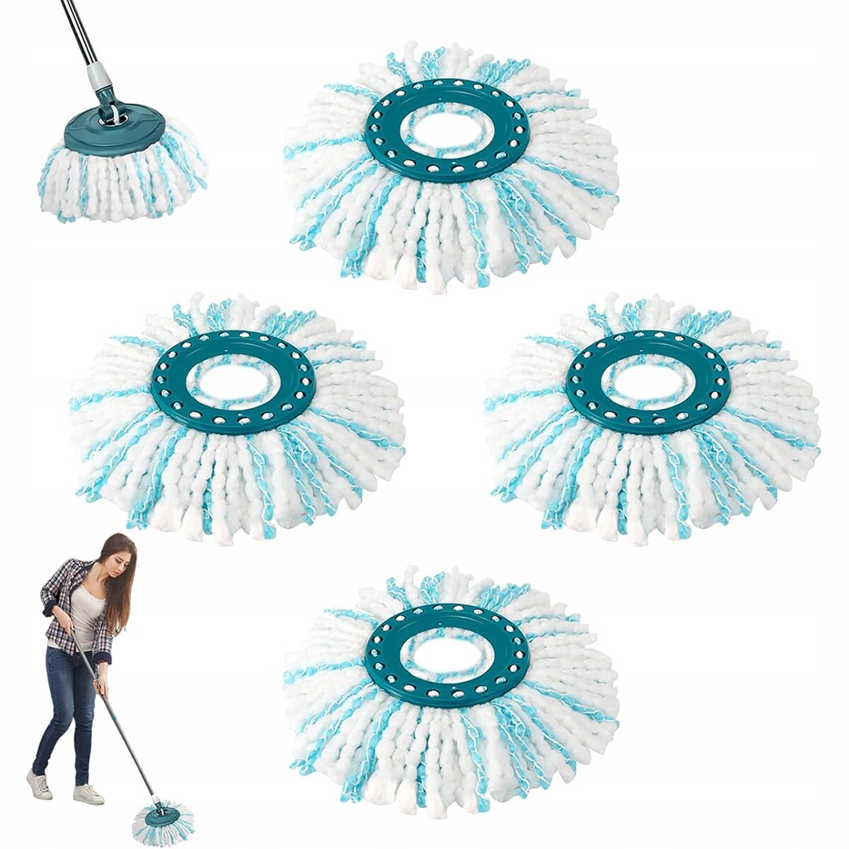 4 Vložka Do Mopu Leifheit Clean Twist Disc Mop Microfibre