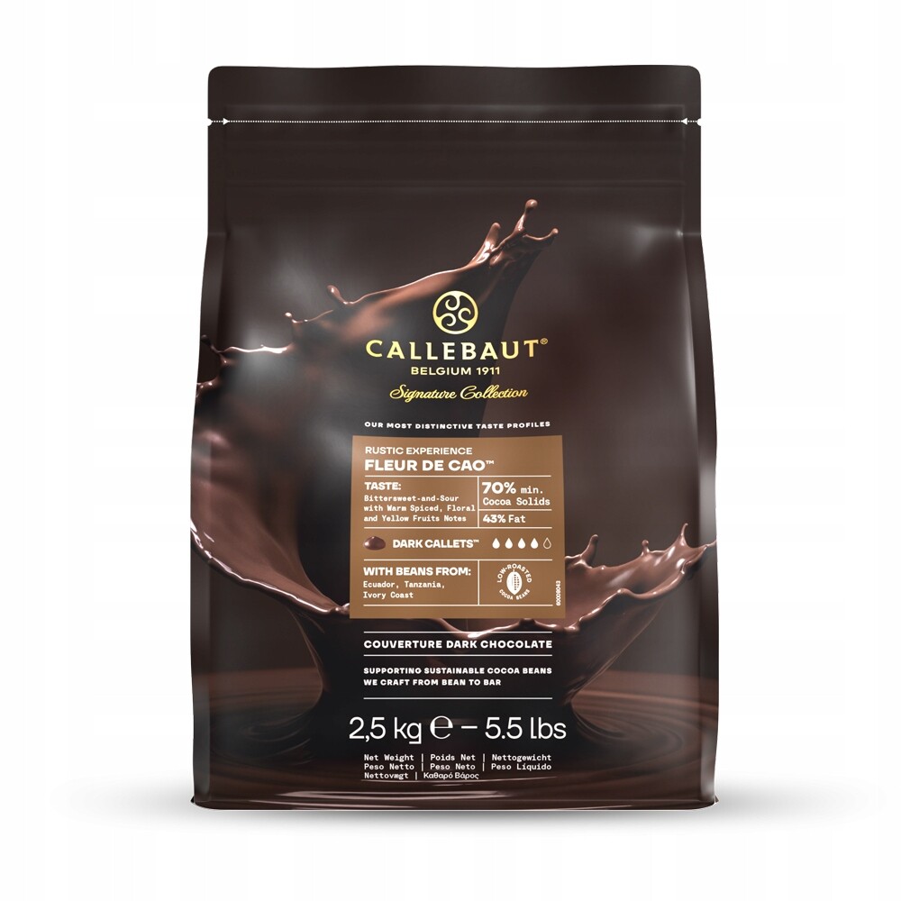 Callebaut tmavá čokoláda Fleur De Ca 70% 2,5 kg