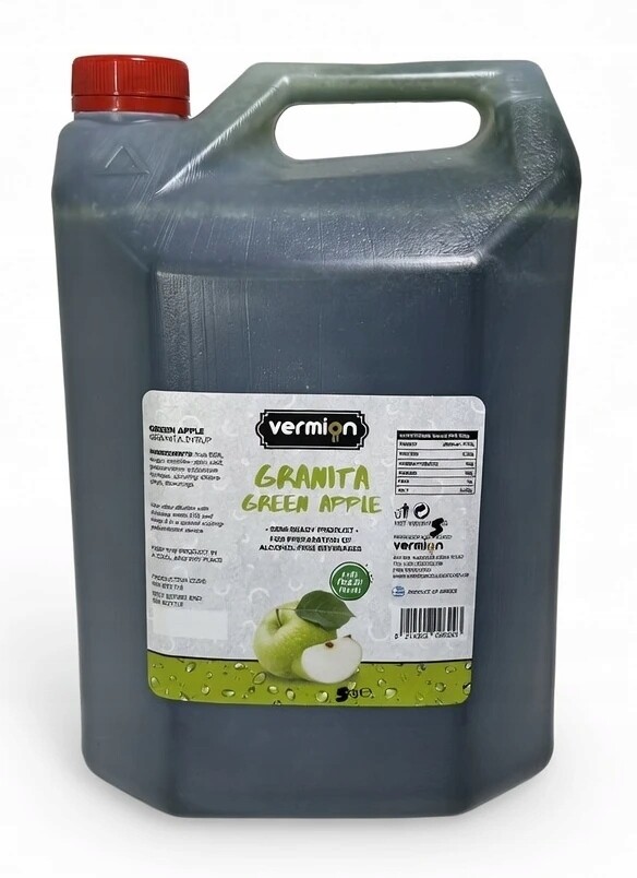 Granita Zelené jablko koncentrát Vermion Deluxe Food Slush Green Apple 5 kg