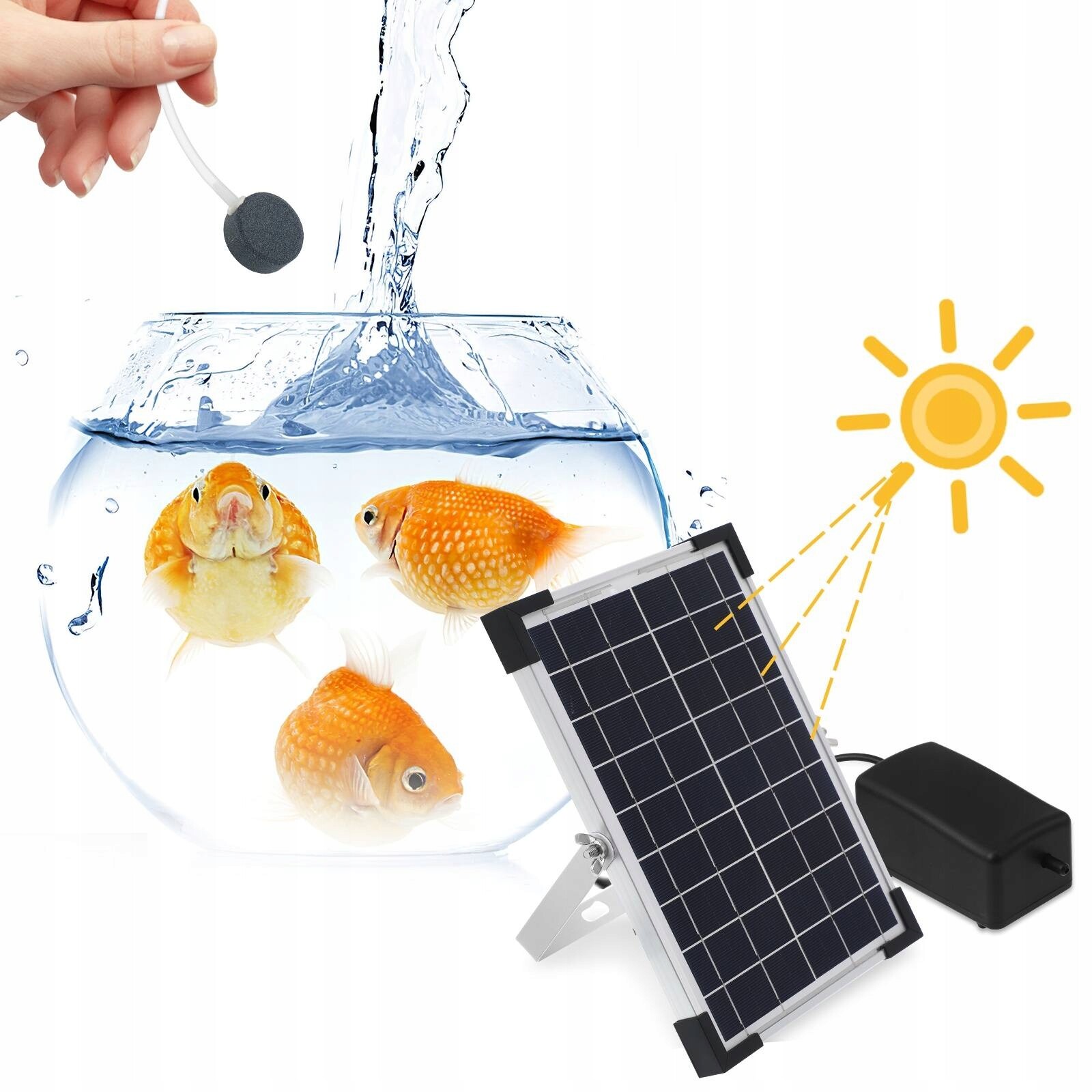 Odolný Solární Vzduchovač Do Jezírka Efektivní Pumpa Pro Akvária A Venkovní Použití
