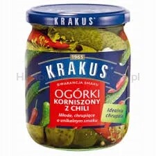 Krakus Okurky KorniŠampony s chilli 500 g