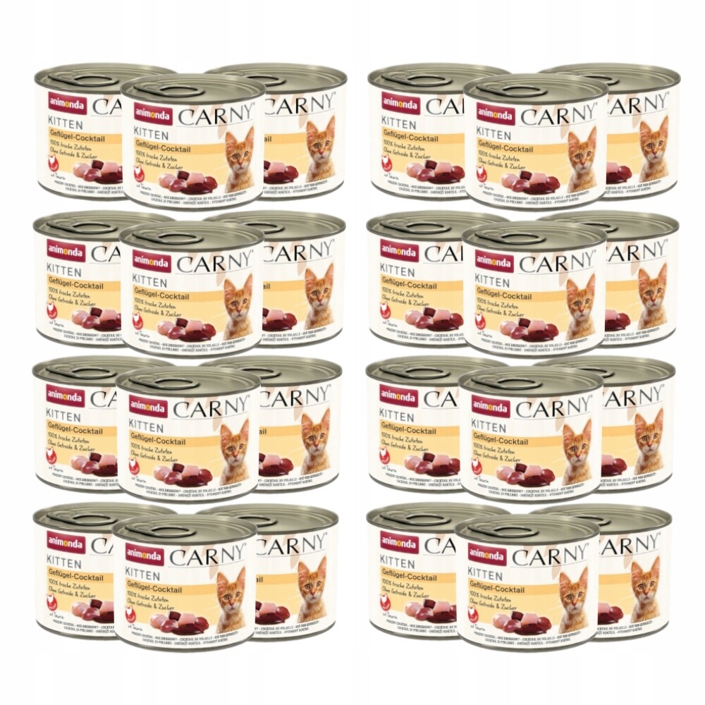 Animonda Carny Kitten drůbeží koktejl Vlhké krmivo pro koťata 24x200 g