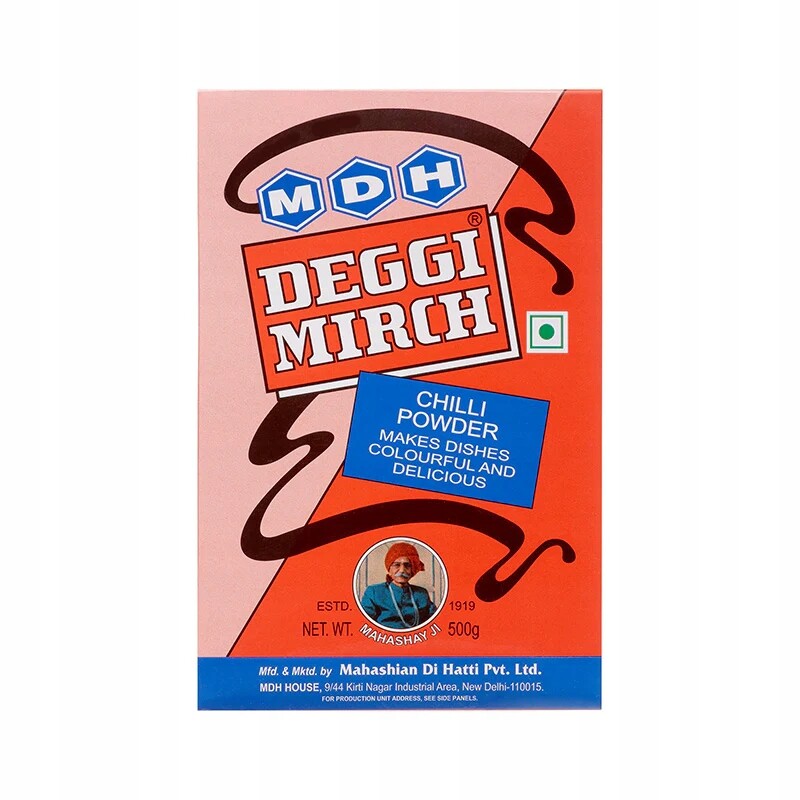 Chilli papričky Mdh Deggi Mirch 500 g – jemnější a intenzivnější ostrost