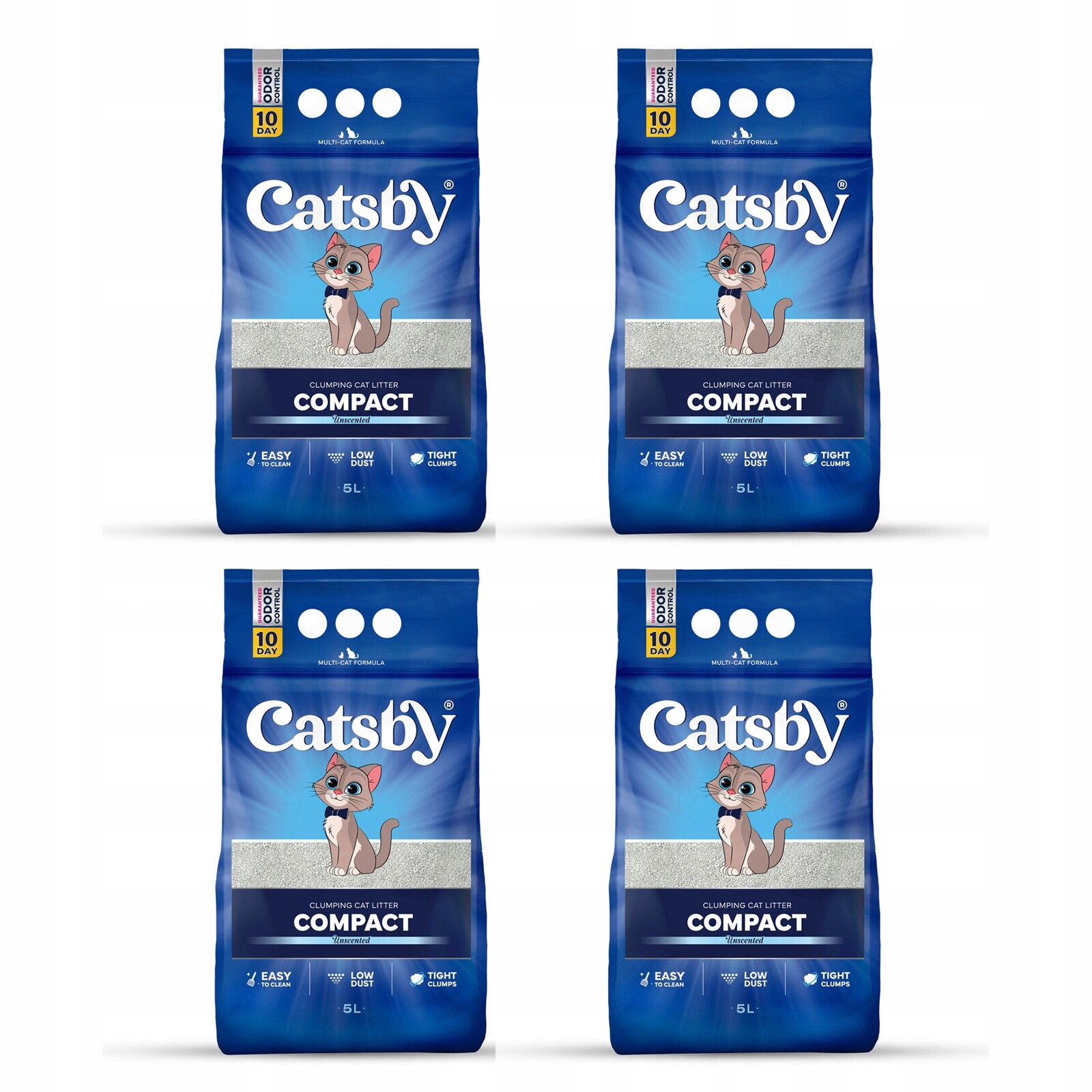 Catsby Compact bez zápachu 4x5 l bentonitové stelivo