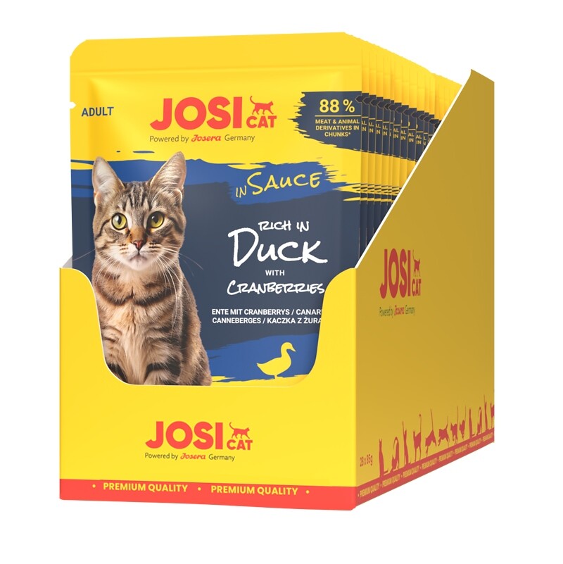 Josera JosiCat Kachna v omáčce 28x85g Dárek