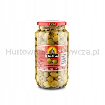 Figaro Španělské zelené olivy pasterizované 920 g/450 g
