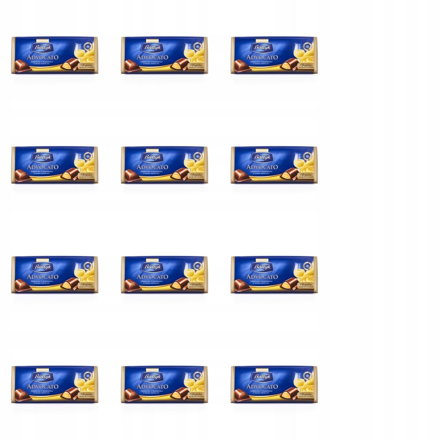12 x 153 g Bałtyk advocato čokoláda s náplní Karton