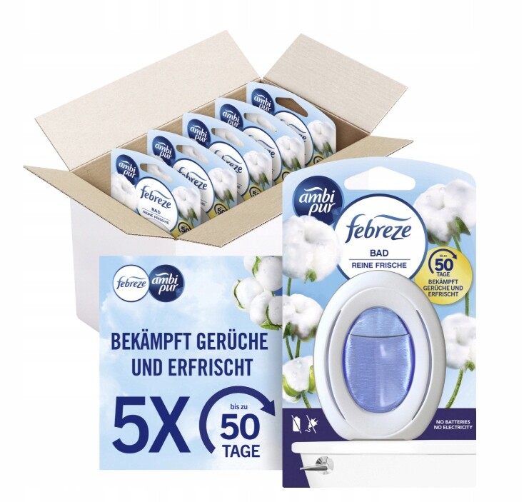 Osvěžovač vzduchu Febreze do koupelny – sada Pure Freshness 5ks