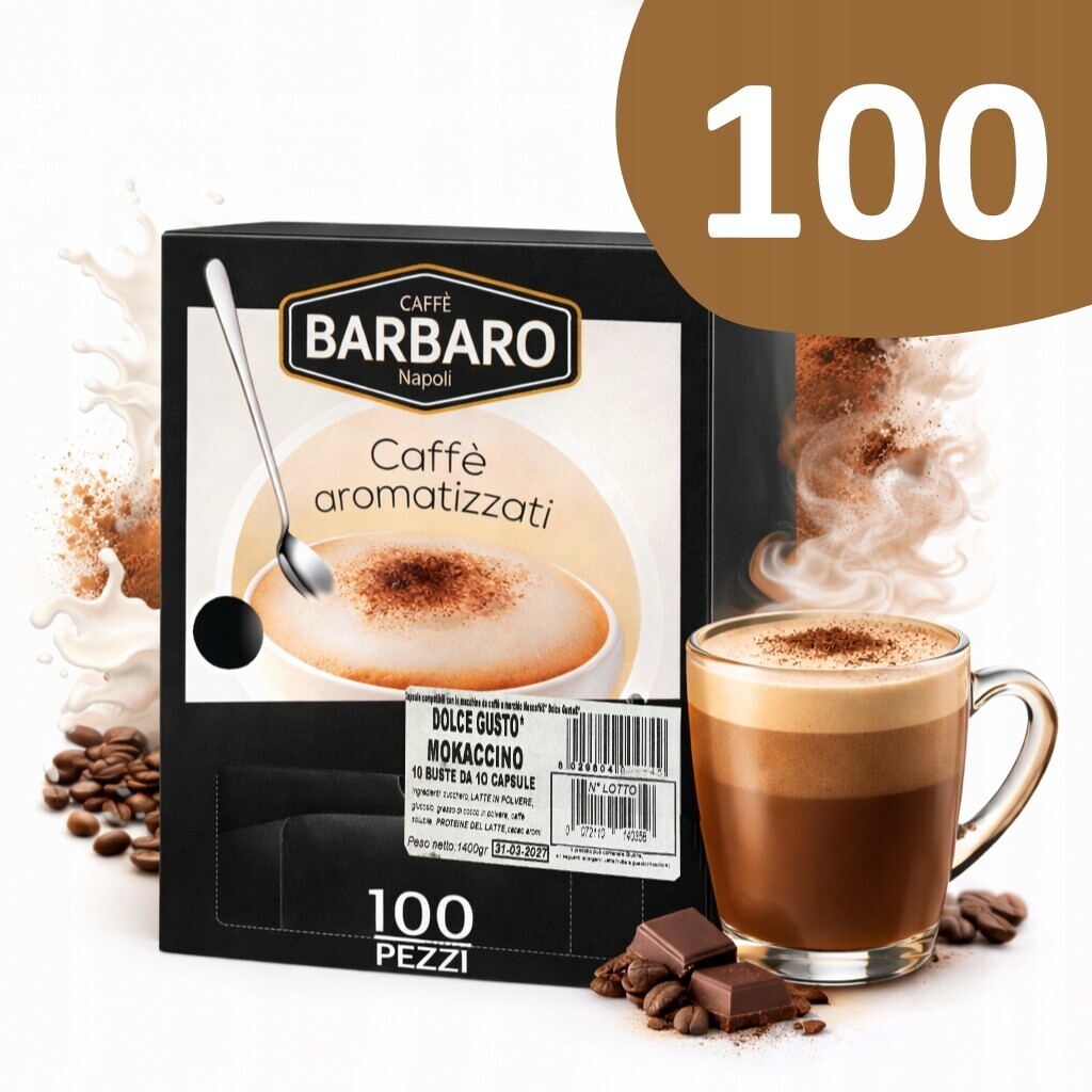 Kávový nápoj Čokoládové kapsle pro Dolce Gusto Barbaro Mokaccino 100 ks