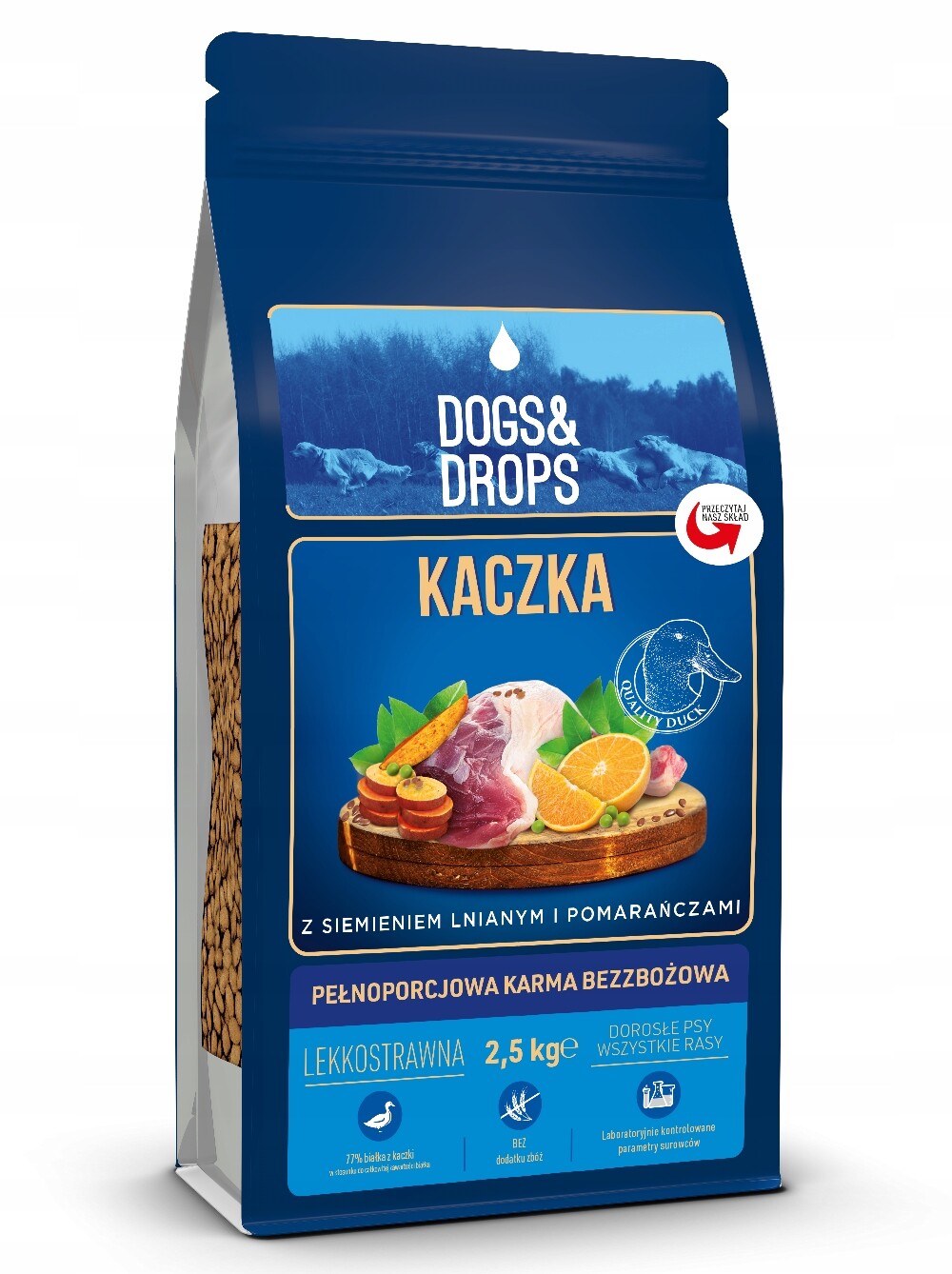 Dogs&Drops krmivo suchá kachna 2,5 kg