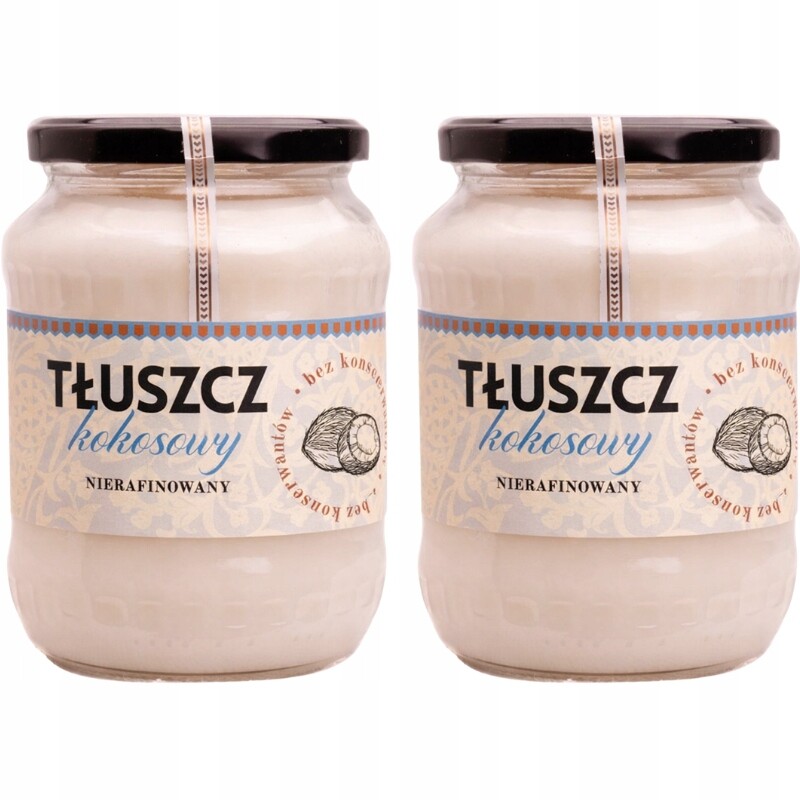Kokosový olej Nerafinovaný 720 ml x2 Schronisko Bukowina lisovaný za studena