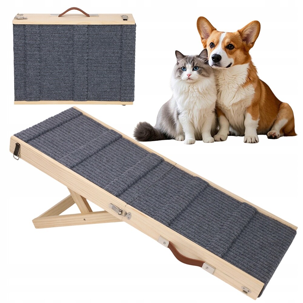 Regulovatelná Dřevěná Rampa 35 Liber Barva Dřeva Šedá Plst