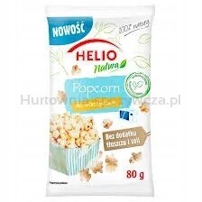 Helio Popcorn do mikrovlnné trouby bez přidaného tuku a soli Natura 80 g