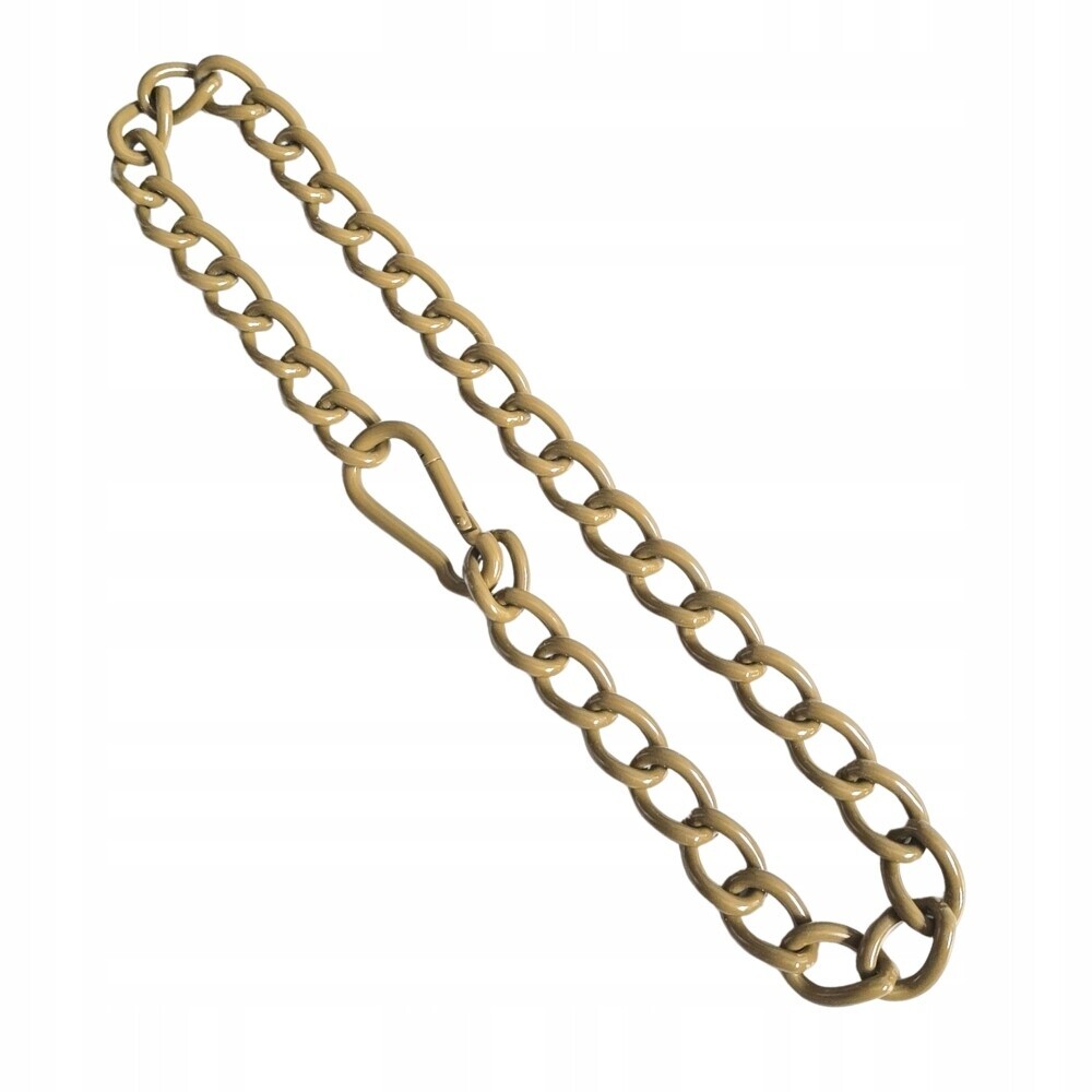Řetízkový obojek pro psa řetízek lakovaný, khaki, nerez, 3 mm