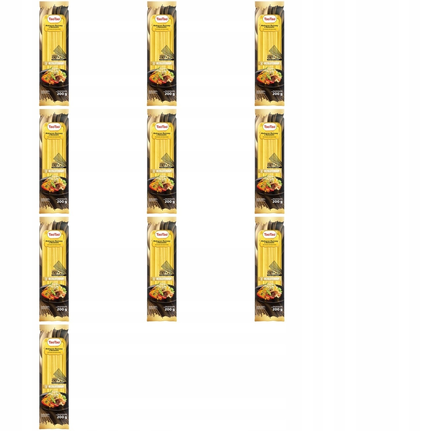 10 x 200 g Taotao Těstoviny rýžová stuha s přídavkem batáty Karton