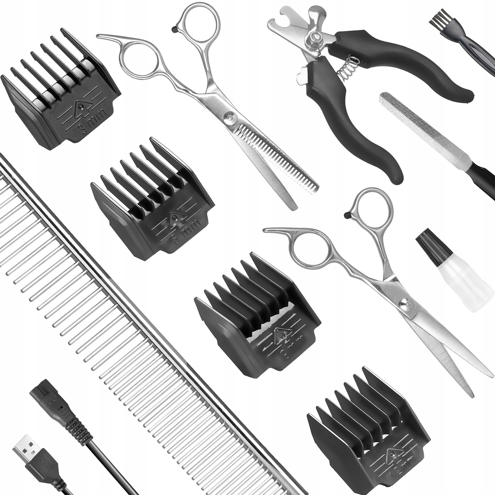 Stroj na stříhání psů a zvířat Tichý, bezdrátový, silný, přesný