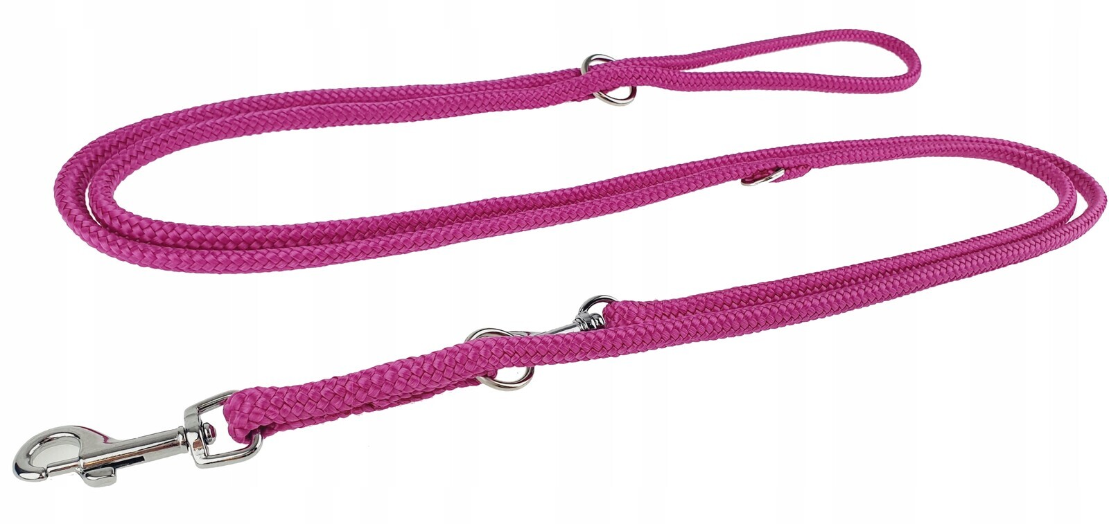 Champion Vodítko pro psa Šňůra Nastavitelná šňůra 5 m/0,6 cm Růžová Fuchsiová