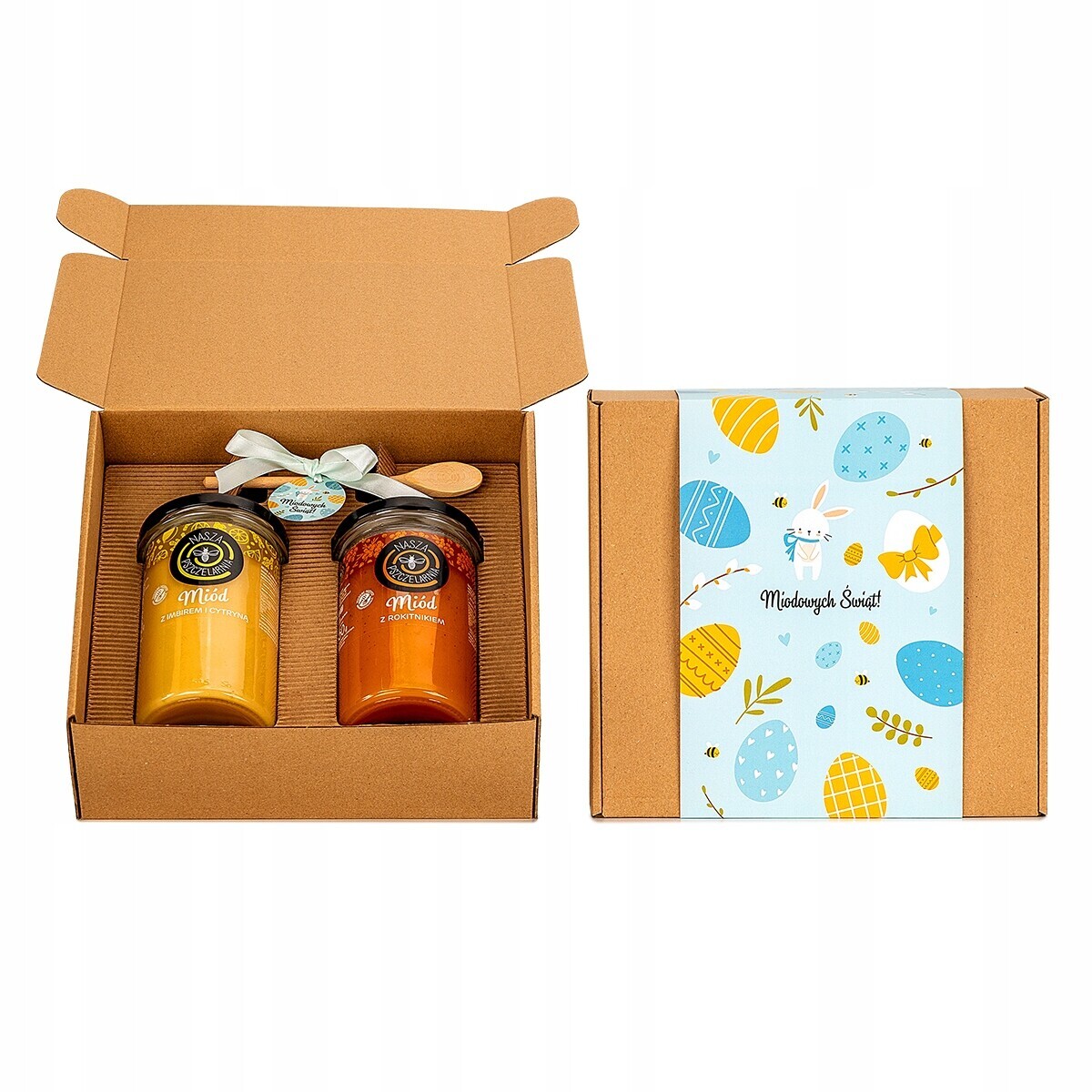 Velký Polský Set Přírodní Med 2x650g Dárek Na Velikonoce