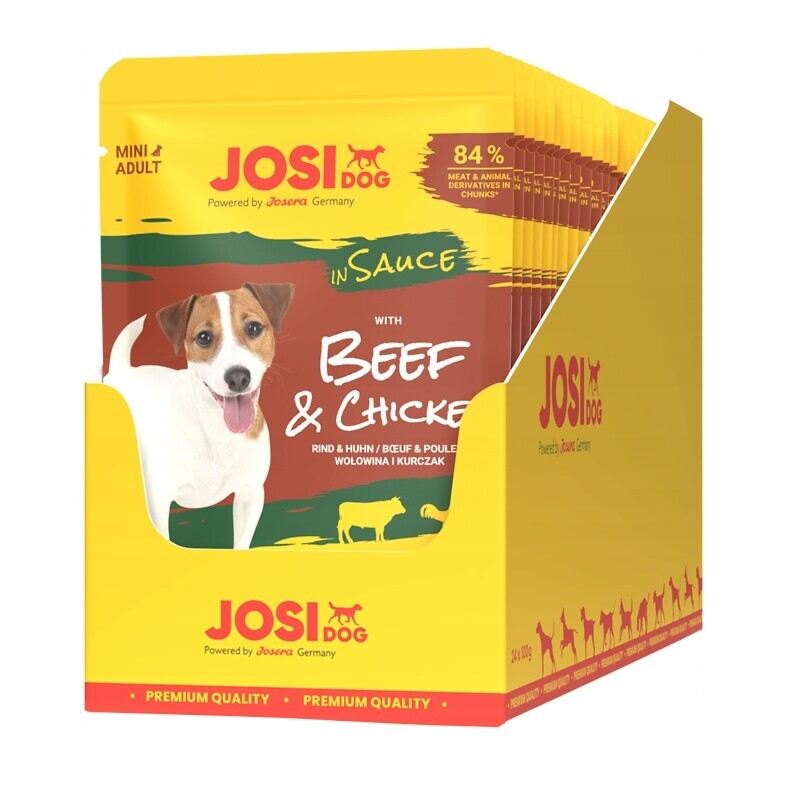 Josera JosiDog Hovězí & Kuřecí v Omáčce 24x100g