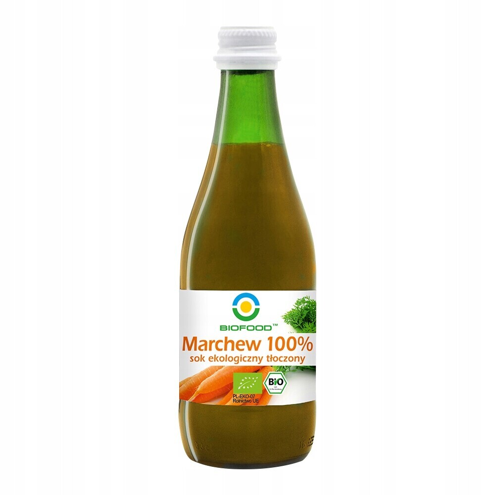 Bio mrkvový džus bez přidaného cukru 300 ml Sada: 6 ks