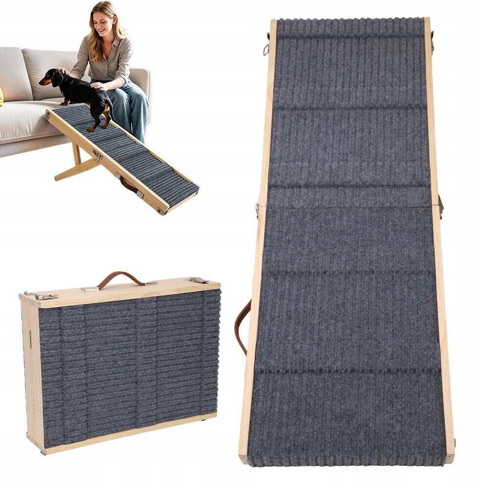 Dřevěná Skládací Rampa 35 Liber Pro Zvířata S Vestavěným Držadlem