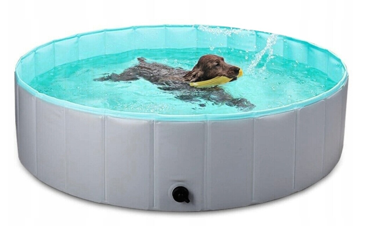 Bazén Kotec Pro Psa Zvířata Bazén Pro Děti XXL Skládací 100 cm Na Zahradu