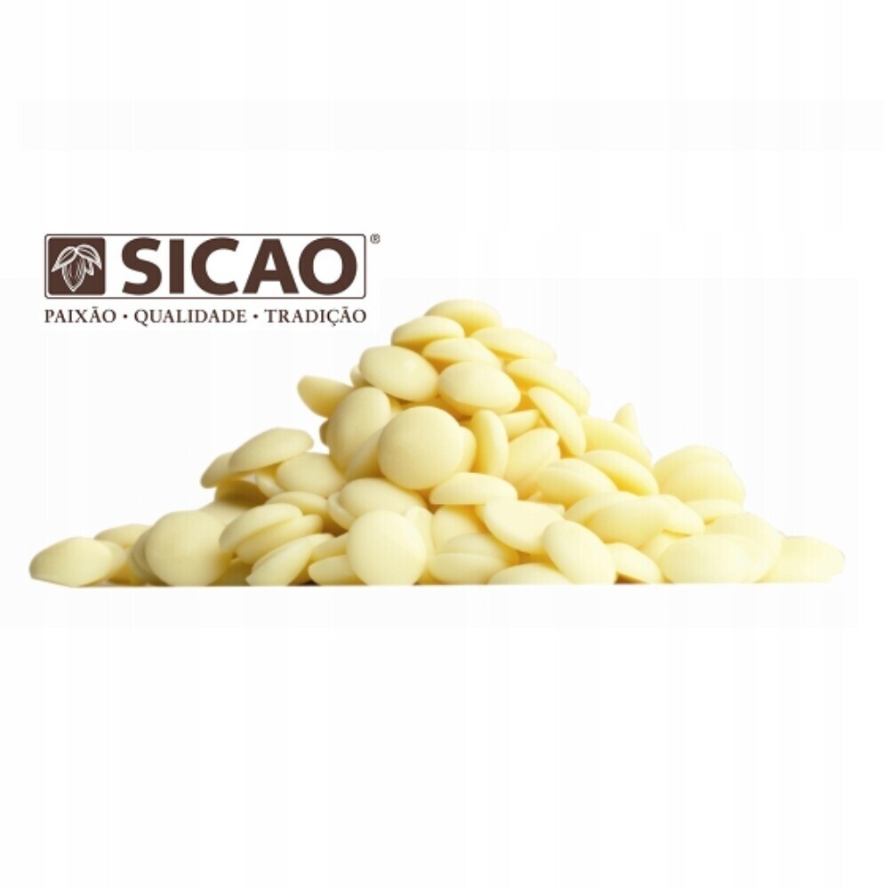 Čokoládové čočky Callebaut Sicao Čokoláda Bílá 1 kg Doypack