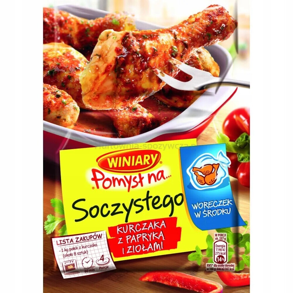 Winiary Nápad na... Šťavnaté kuře s paprikou a bylinkami 28 g