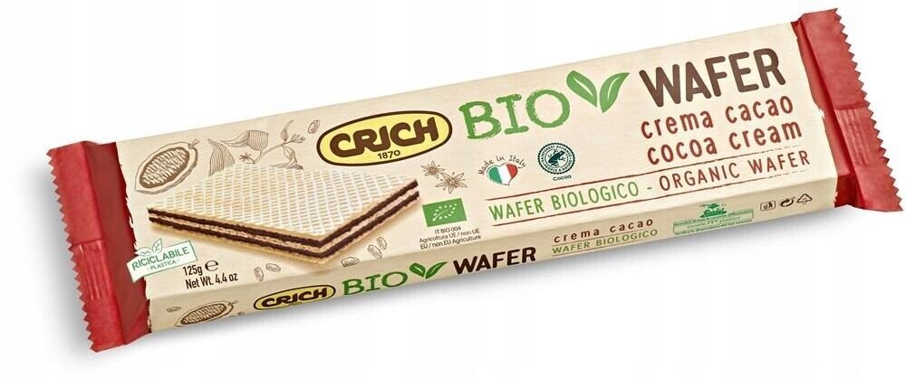 Vafle s kakaovým krémem Bio 125 g Crich
