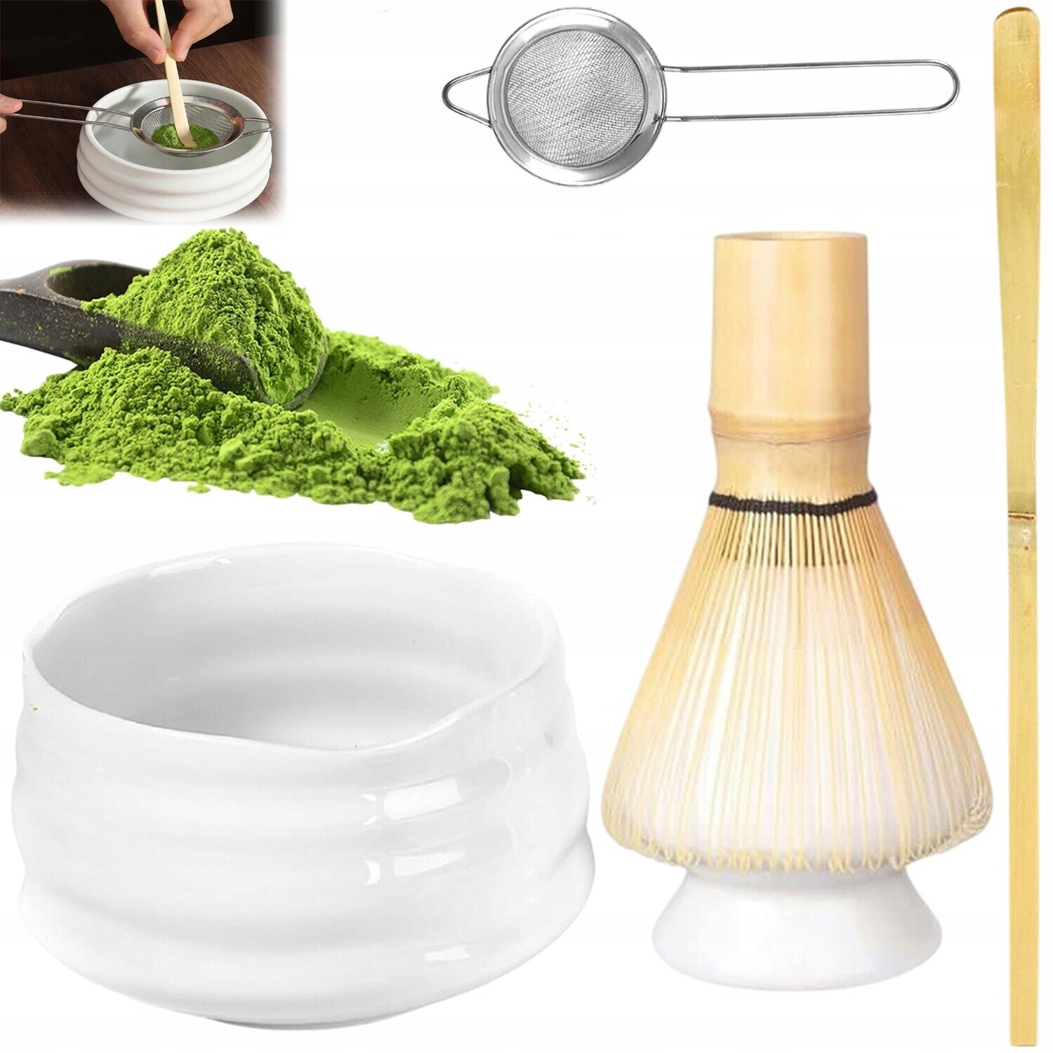 5-dílná sada na přípravu čaje Matcha, vynikající Dárek