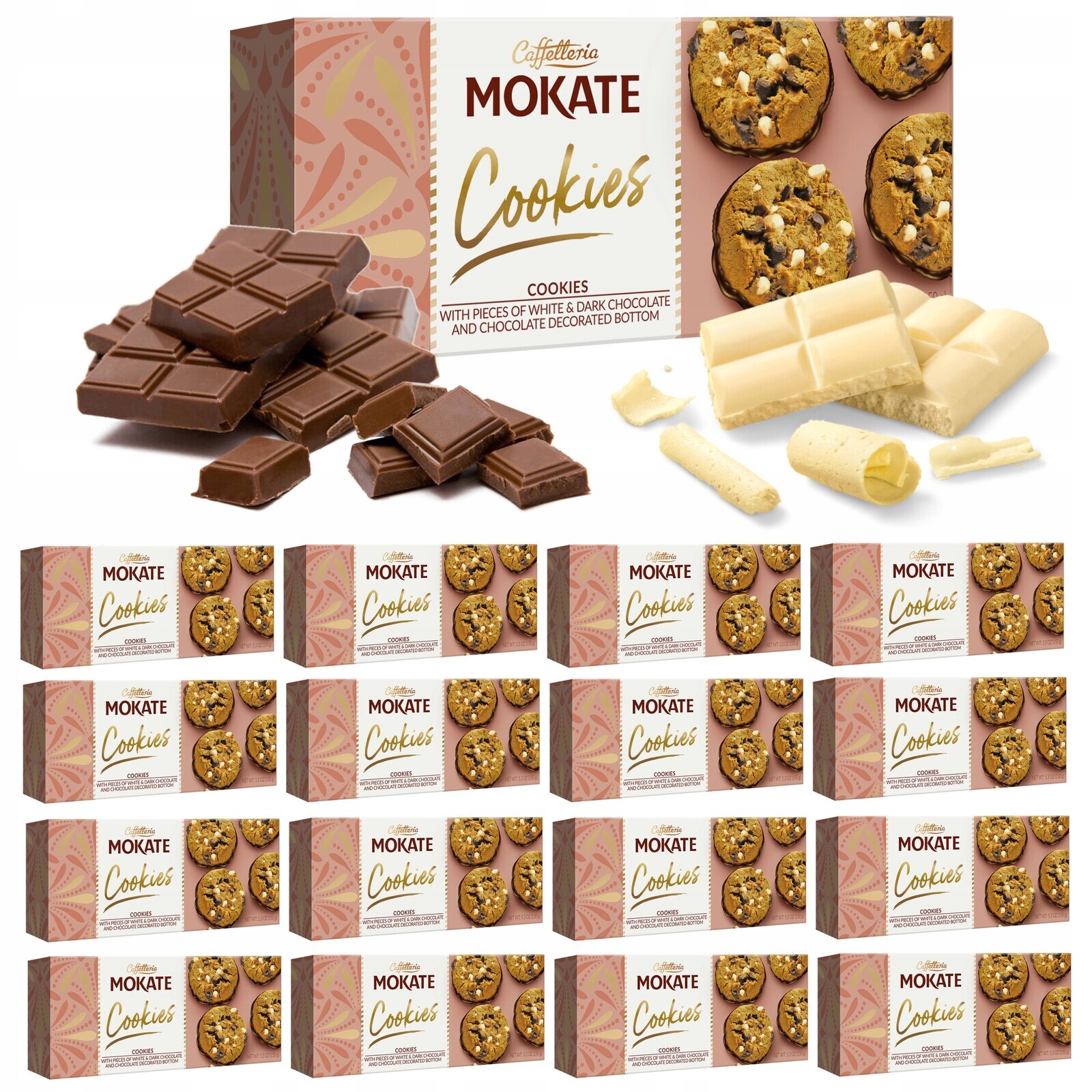 Křehké sušenky s kousky čokolády 150 g Mokate