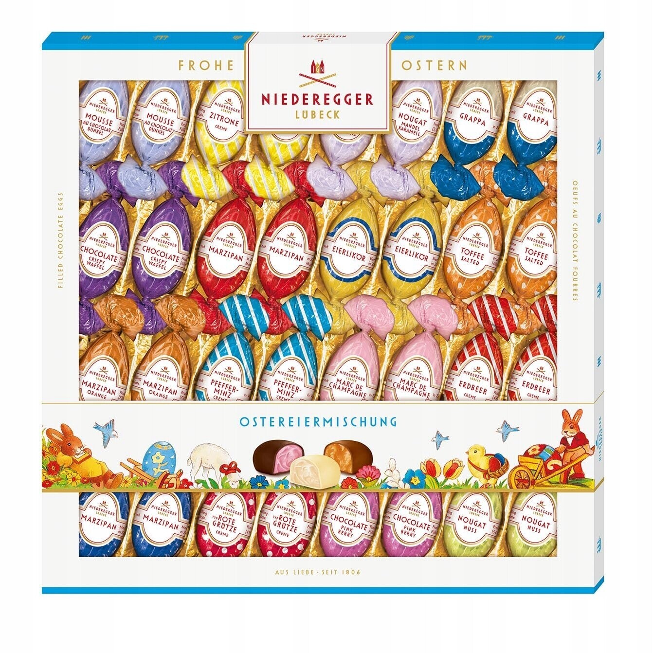 Niederegger Lübeck Ostereiermischung 400g vánoční marcipán