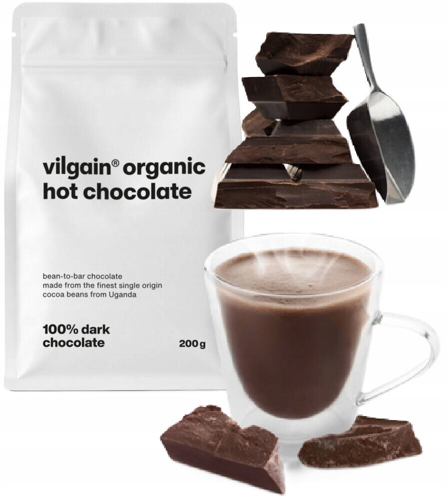 Bio Tmavá Čokoláda 100% horká Čokoláda 200 g Vilgain