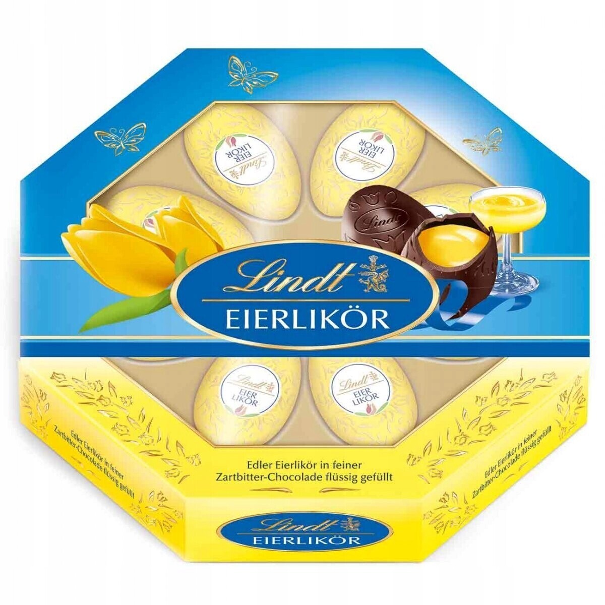 Lindt Velikonoční vajíčka s vaječným likérem Eierlikor 144 g