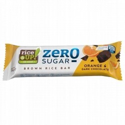 Tyčinka z hnědé rýže Bez Cukru s příchutí Pomeranče v Hořké Čokoládě