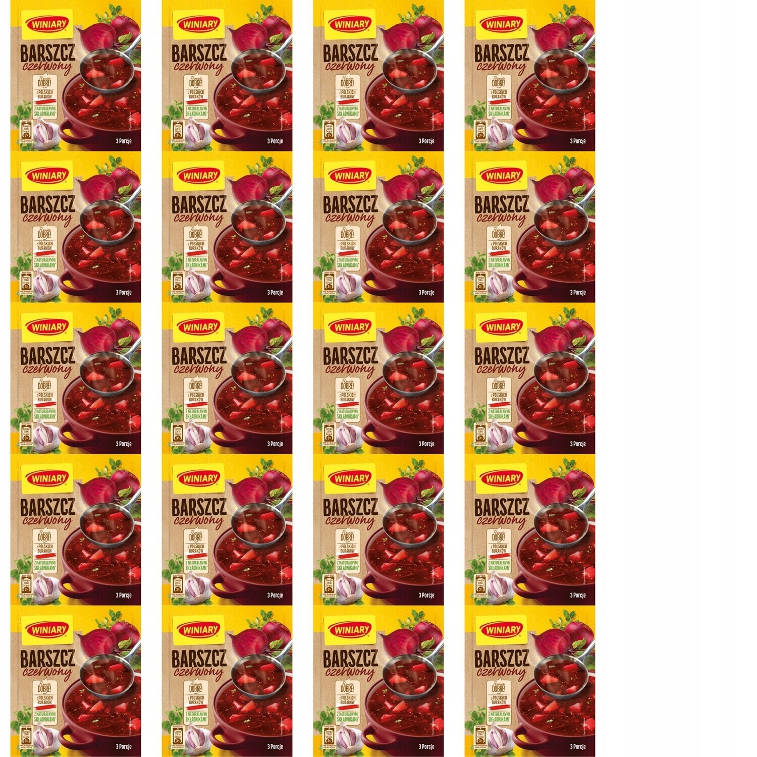 20 x 49 g Winiary boršč červený Karton