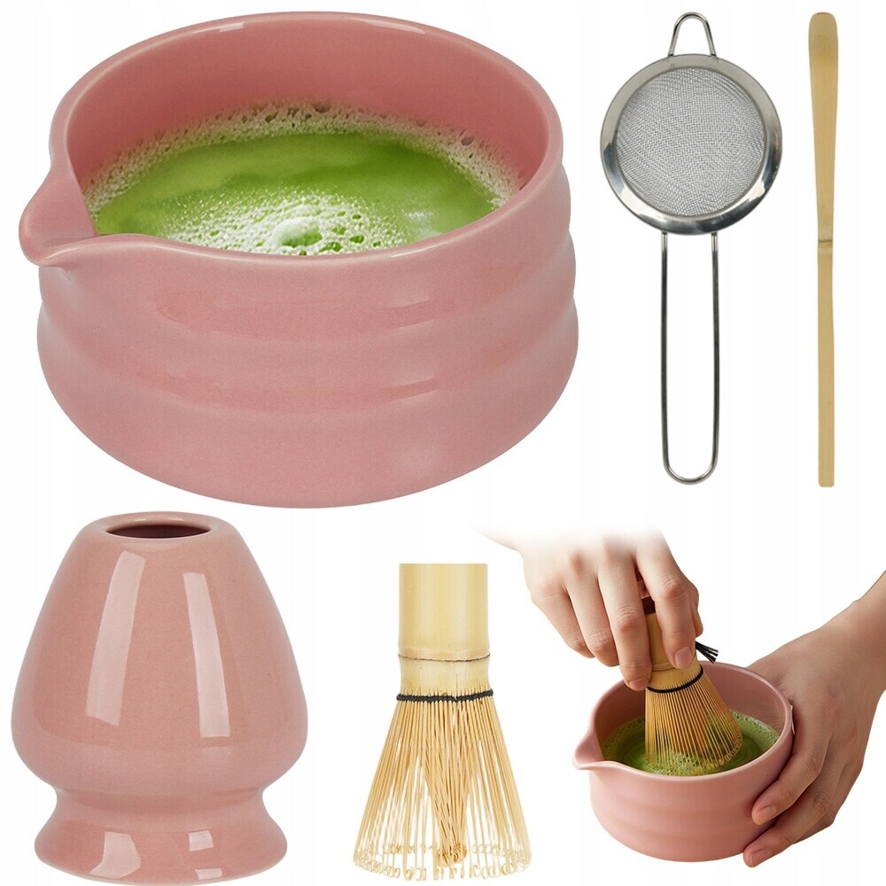 Sada na čaj Matcha 5v1 Keramická Šálek Metlička Lžička na čaj Matcha