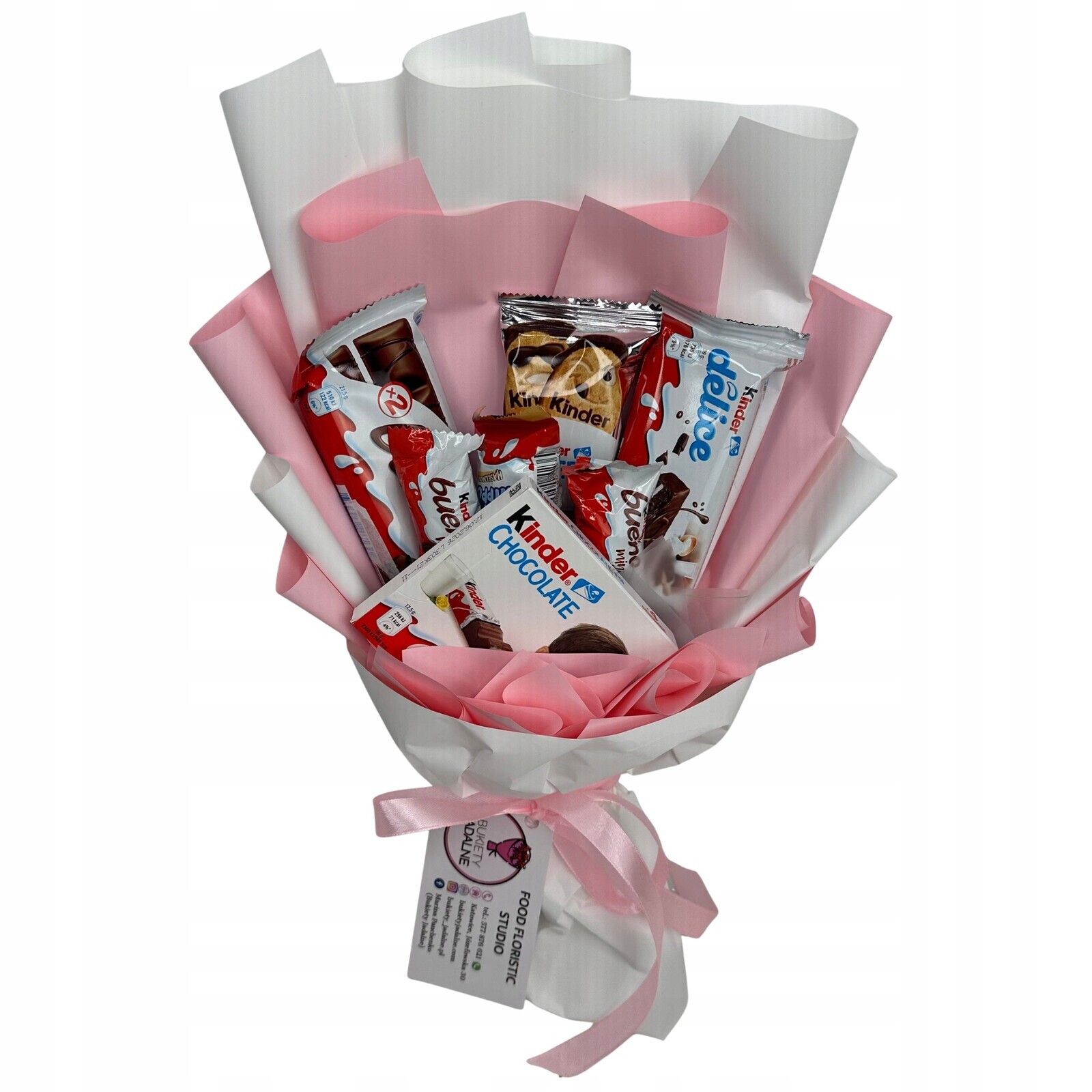 Dárková Sada Kytice Kinder Růžová Den dětí Narozeniny Jmeniny Svatba
