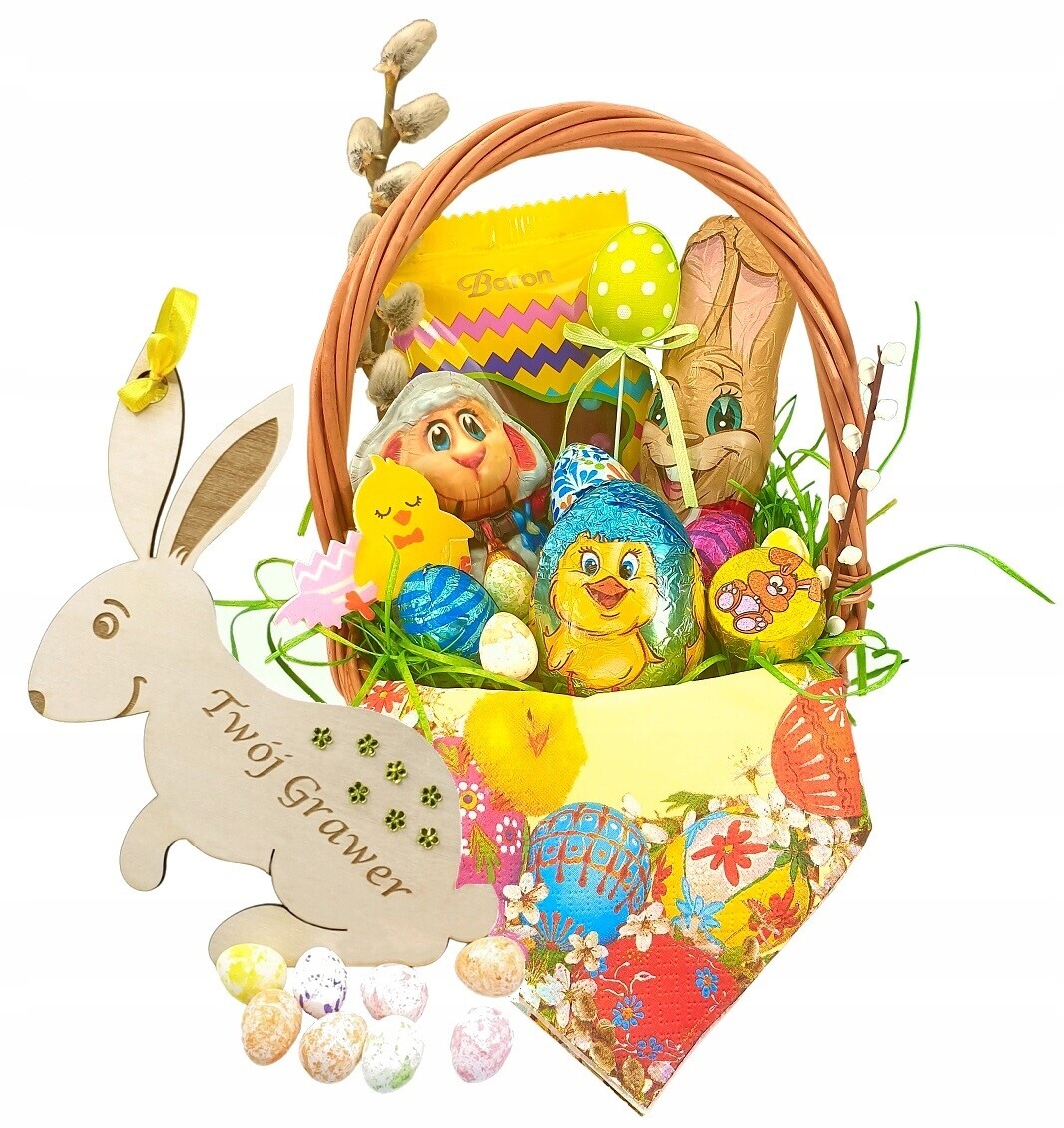 Velikonoční košík dárek na Velikonoce Svatý zajíček košík Beránek děti