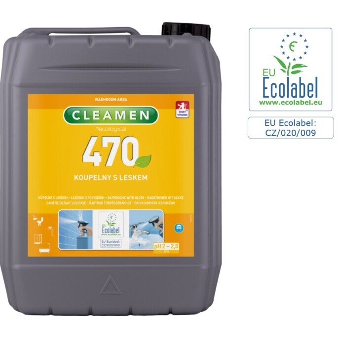 Cleamen 470 Odvápňovací prostředek do koupelny s leskem, Ecolabel 5L