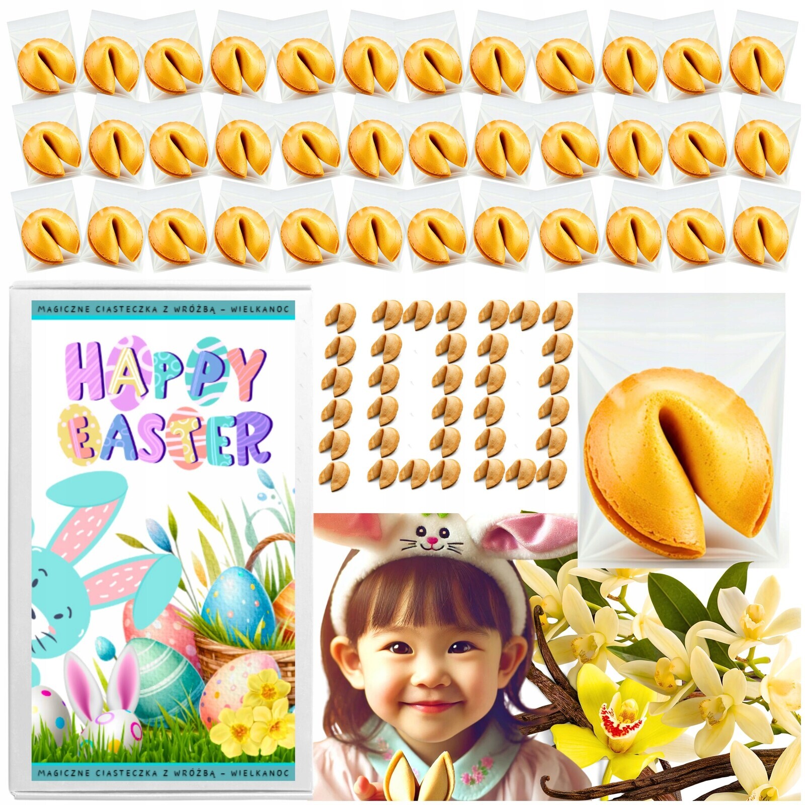 Sušenky s věštbou na Velikonoce Sladký Dárek pro děti x 100