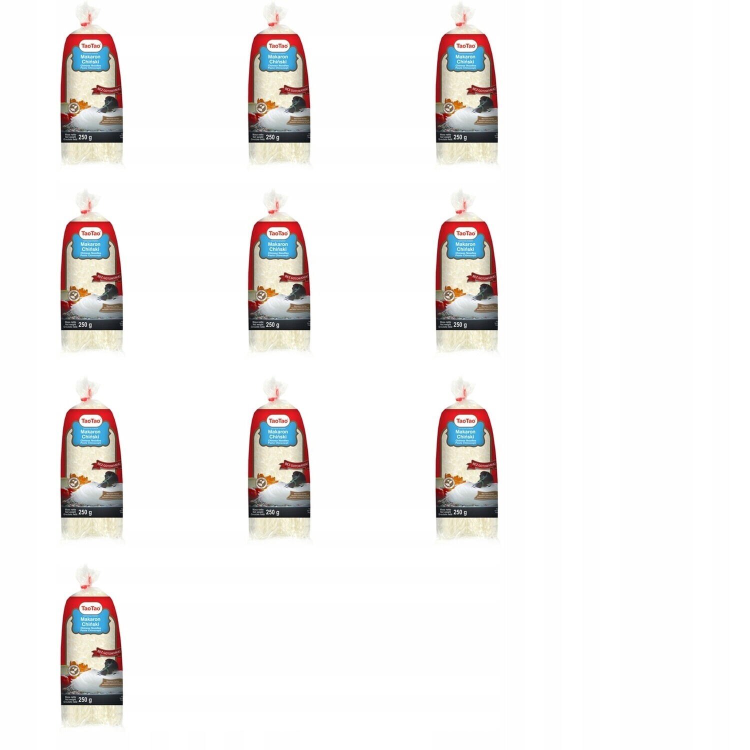 10 x 250 g Taotao Těstoviny čínský Karton